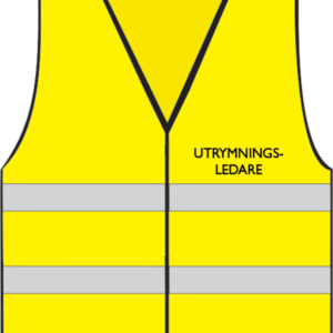 Varselväst Gul 203 Klass 2 Text: Utrymningsledare