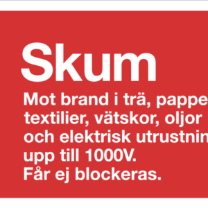 Typskylt Skum 200*100mm alu