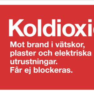 Typskylt Koldioxid 200*100mm alu