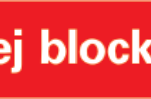 Skylt - Får Ej Blockeras 200*40mm plast